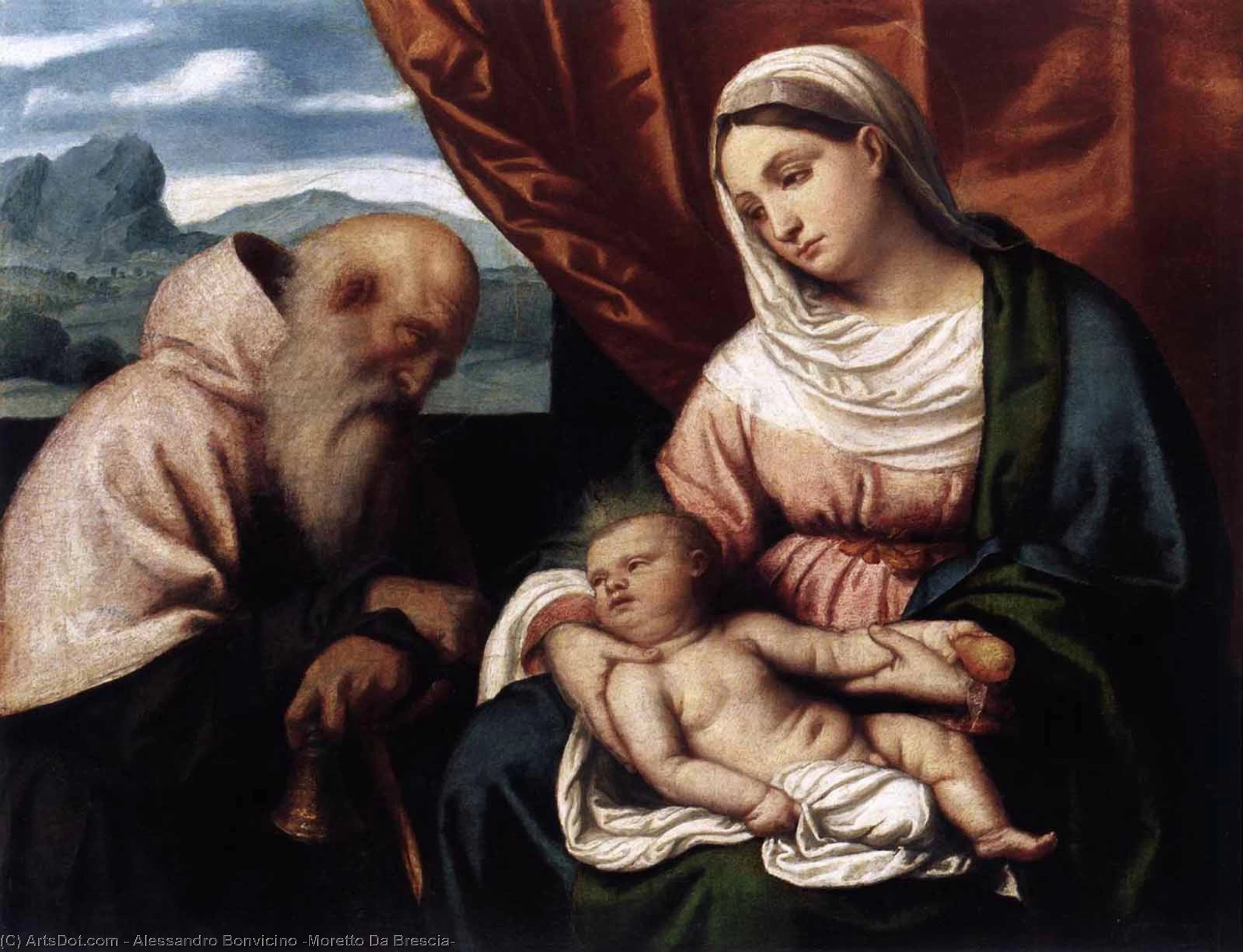 26-Alessandro Bonvicino-Moretto-Madonna col Bambino e sant'Antonio Abate - Vienna